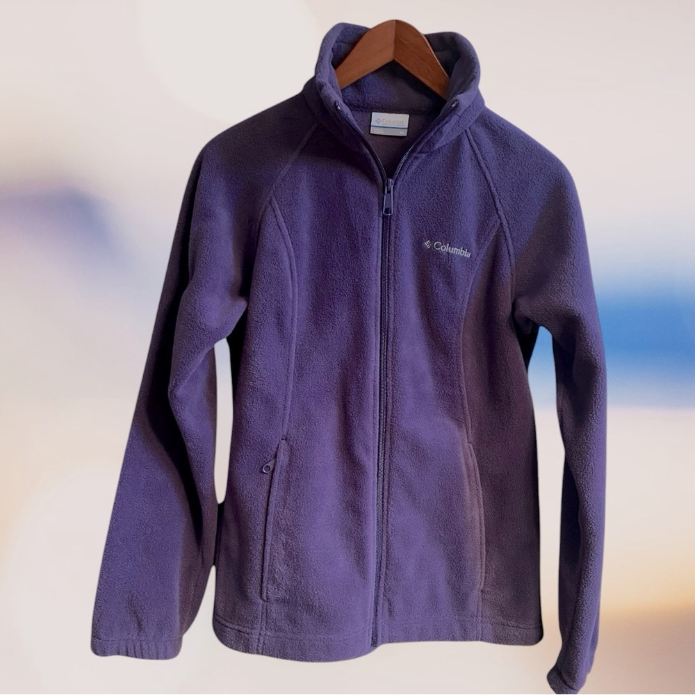 NWOT Purple COLUMBIA Fleece Jacket Women’s Sz XS. Zipper front.